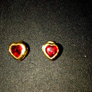 14k gold and garnet earrings